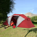 Outsunny 4-6 Persons Camping Tent Dome Family Travel Group Hiking Room Fishing