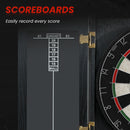 SPORTNOW Bristle Dartboard Set with Cabinet, 6 Steel Tip Darts, Dart Board