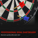 SPORTNOW Bristle Dartboard Set with Cabinet, 6 Steel Tip Darts, Dart Board