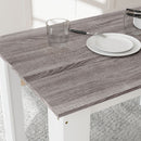 HOMCOM Dining Table For 4-6 People, Wood Effect Tabletop, Grey