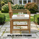 Outsunny 4 Seater Wooden Garden Furniture Set with Loveseat, Chairs, Table