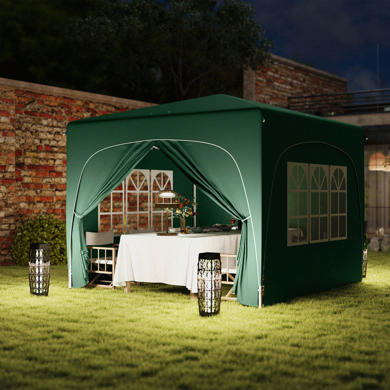 Outsunny 3 x 3(m) UPF50+ Pop Up Gazebo with Sides and Carry Bag