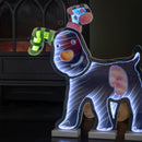 40cm Infinity Light up Snowdog Christmas Decoration with White LEDs on Wooden Base