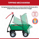 75L Heavy Duty Tipping Garden Dump Truck with 200kg Capacity with Wheels & Pull Handle