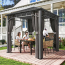 Outsunny 2.5 X 2.5 M Hardtop Gazebo With Galvanised Steel Roof And Sides