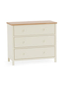 Coxmoor 3 Drawer Chest - Ivory and Oak