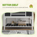 PawHut Tortoise House w/ Adjustable Lamp Holder, Openable Lid, Dual Main Houses