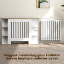 HOMCOM Vertical Slatted Heater Cover for Living Room, White