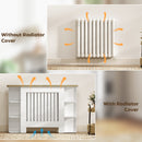 HOMCOM Vertical Slatted Heater Cover for Living Room, White
