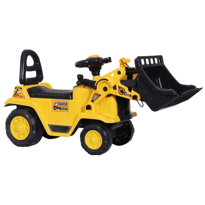 HOMCOM Kids Ride On Toy Bulldozer Digger 3 in 1