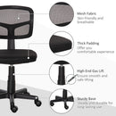 Vinsetto Small Office Chair Without Arms, Ergonomic Swivel Mesh Desk Chair