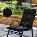 Outsunny 7 PCs Garden Dining Set w/ Umbrella Hole & Cushion