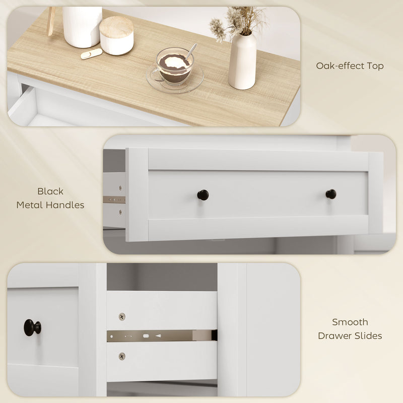 HOMCOM Sideboard Storage Cabinet with Adjustable Shelf, Drawer