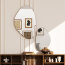 HOMCOM Pebble-Shaped Decorative Mirror, Set of 2 Wall Mirror, Black