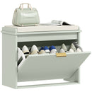 HOMCOM Shoe Storage Bench With Cushion And Flip-Drawer 62x26x47.5cm