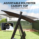 Outsunny 3 Seater Swing Chair, Garden Swing Bench with Adjustable Canopy
