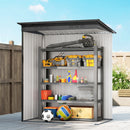 Outsunny 5 X 3.5ft Metal Garden Shed With Effortless Assembly, Dark Grey