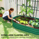 Outsunny 5 x 3 x 6ft Galvanised Raised Garden Bed with Trellis, Green