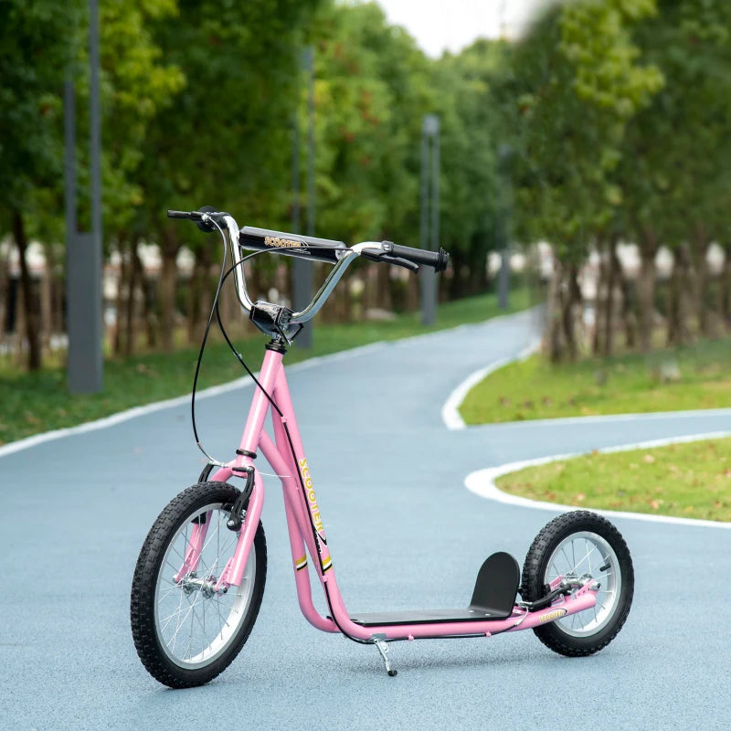 HOMCOM Teen Stunt Scooter for 5+ Years-  Pink