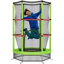 HOMCOM Kids Trampoline Mini Bouncer w/ Enclosure Net for 3-6 Years Green