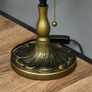 HOMCOM Stained Green Glass Table Lamp, For Bedroom Bedside, Bulb Not Included