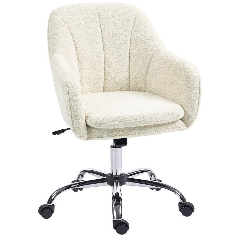 HOMCOM Modern Velvet Office Desk Chair for Bedroom, Living Room