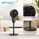 HOMCOM 9" Pedestal Cooling Fan With Adjustable Speed, Black