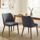 HOMCOM Dining Chairs Set of 2, Kitchen Chairs with Padded Seat, Curved Back