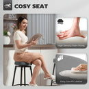 HOMCOM 360° Swivel Bar Stools Set of 2, PU Leather Barstools with Footrest