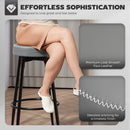 HOMCOM 360° Swivel Bar Stools Set of 2, PU Leather Barstools with Footrest