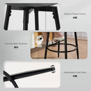 HOMCOM 360° Swivel Bar Stools Set of 2, PU Leather Barstools with Footrest