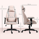 HOMCOM Gamer Computer Chair, Gaming Chair with Swivel Wheels, Pale Pink