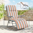 Outsunny Set of 2 Adjustable Sun Lounger Recliner Reclining Seat Multicolour