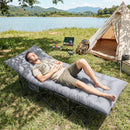 Outsunny Sleeping Mat, Foldable Camping Pad with Elastic Straps Light Grey