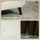 HOMCOM Modern Upholstered Fabric Loveseat Sofa for Living Room, Cream