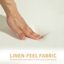 HOMCOM Modern Upholstered Fabric Loveseat Sofa for Living Room, Cream