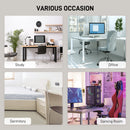 HOMCOM L-Shaped Corner PC Desk Table w/ Drawer Home Office Workstation, Oak