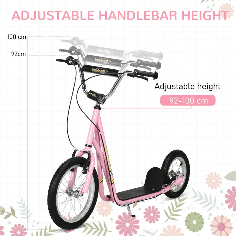 HOMCOM Teen Stunt Scooter for 5+ Years-  Pink