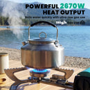 Outsunny Camping Stove With Safety Shut-Off, Piezo Ignition Gas Stove Green