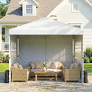 Outsunny Pop Up Gazebo Waterproof Height Adjustable 3 X 3 (m) White