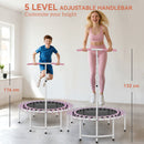 SPORTNOW Fitness Trampoline with 5-Level Adjustable Handle