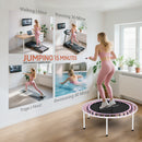 SPORTNOW Fitness Trampoline with 5-Level Adjustable Handle