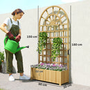 Outsunny Wooden Raised Planter with Lattice Trellis for Climbing Plants