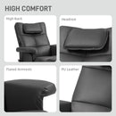 HOMCOM Massage Recliner Chair with Footstool and Hidden Storage