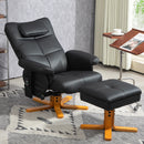 HOMCOM Massage Recliner Chair with Footstool and Hidden Storage