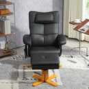 HOMCOM Massage Recliner Chair with Footstool and Hidden Storage