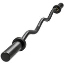 SPORTNOW 4ft Olympic EZ Curl Bar, Barbell Bar for 2" Weight Plates, Black