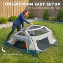 Outsunny Camping Tent 3000mm Waterproof 4-6  Person Green
