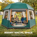 Outsunny Camping Tent 3000mm Waterproof 4-6  Person Green