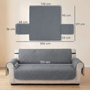 PawHut Waterproof Sofa Cover, Soft Couch Cover for Dogs Cats Pets Grey